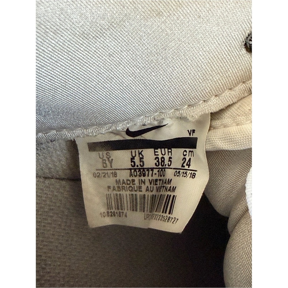 Nike Air Force 1 Low 'Just Do It' White (Big Kids/Youth 6Y / Women's 7.5) - Picture 11 of 11